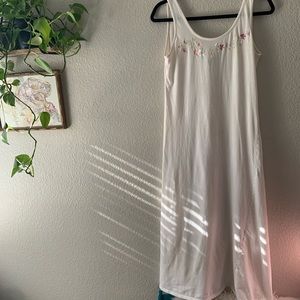 Natori White Cotton Maxi Sleep Dress Size XS